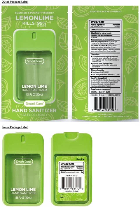 Smart Care LEMON LIME HAND SANITIZER 포장