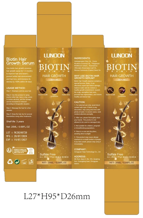 Biotin hair growth serum 포장