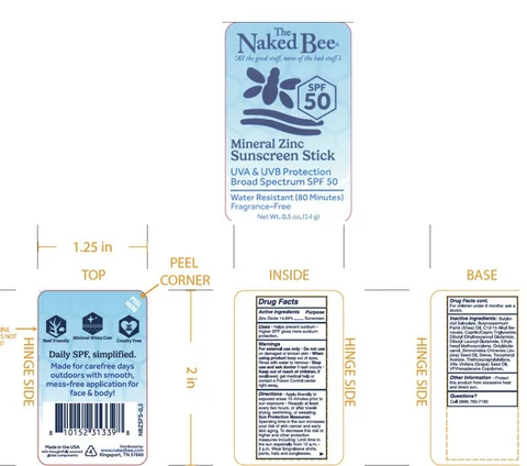 The Naked Bee SPF 50 Mineral Sunscreen packaging