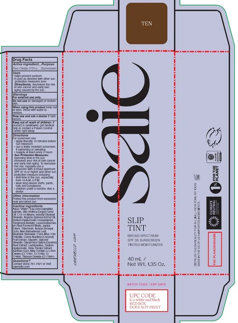 Slip Tint Broad Spectrum SPF 35 Sunscreen Tinted Moisturizer Shade Ten 포장