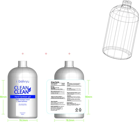 CLEAN TO CLEAN HAND SANITIZER Gel packaging