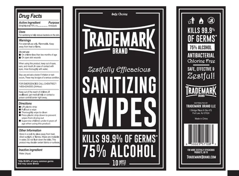 TRADE MARK SANITIZING WIPE 포장