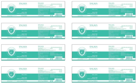 Rinse free hand sanitizing gel packaging