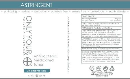Antibacterial Medicated Toner -2% Salicylic Acid 포장