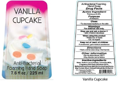 Vanilla Cupcake Anti Bacterial Foaming Hand 포장