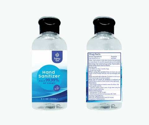 Hand Sanitizer packaging