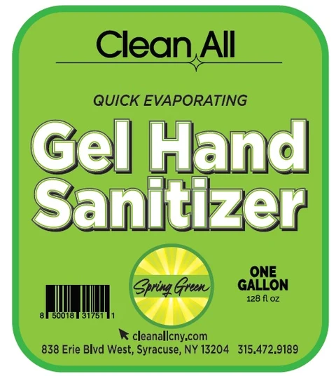 Spring Green Gel Hand Sanitizer packaging