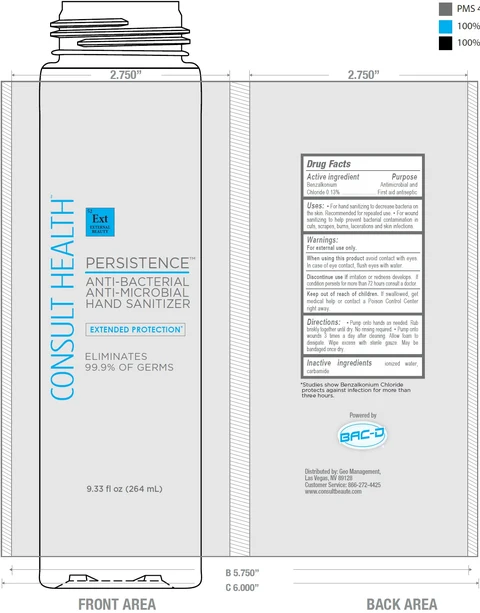 Consult Health Persistence Hand Sanitizer 포장