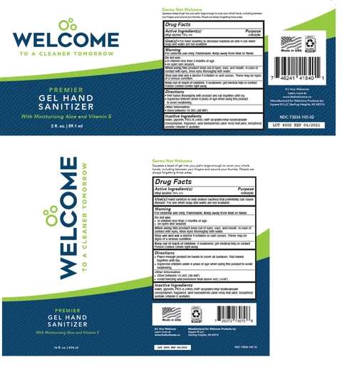 Welcome Hand Sanitizer packaging