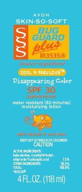 Skin So Soft Bug Guard Plus IR3535Cool N Fabulous Disappearing Color Insect Repellent Sunscreen packaging