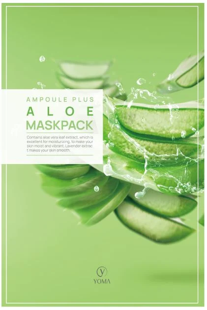 YOMA AMPOULE PLUS ALOE MASK PACK packaging