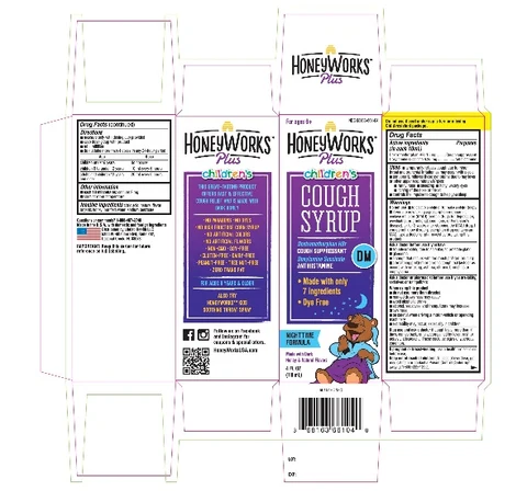 Childrens HoneyWorks Plus Nighttime Cough Syrup packaging