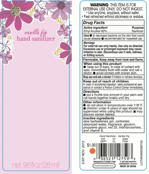 Vanilla Fig Hand Sanitizer 포장