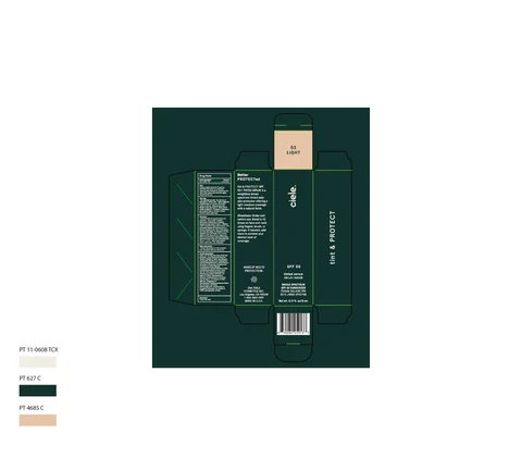 Ceile tint PROTECT tinted serum SPF 50 Light 포장