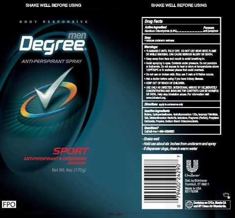 DegreeSport Antiperspirant and Deodorant 포장