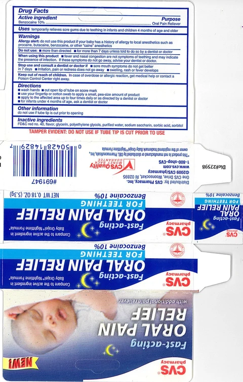 CVS Fast Acting Baby Teething packaging