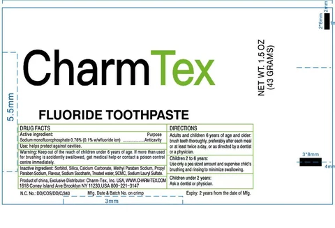 Charm Tex FLUORIDE 포장