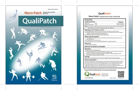 Warm Patch Tong Gu Huo Luo Gao packaging