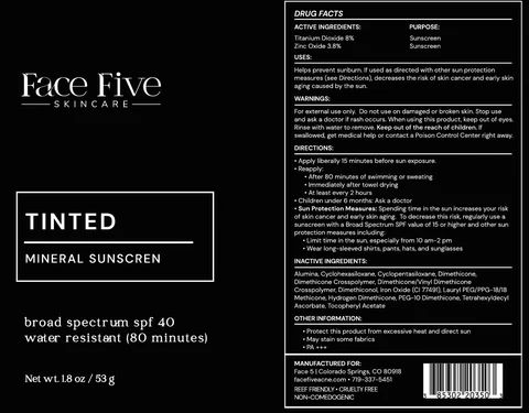 Tinted Mineral Sunscreen packaging