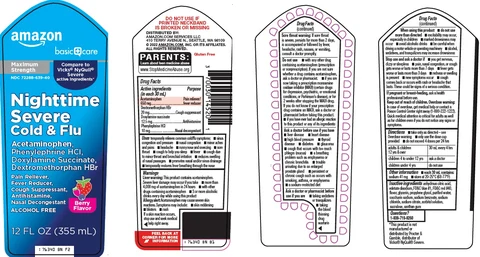 basic care nighttime severe cold and flu 포장