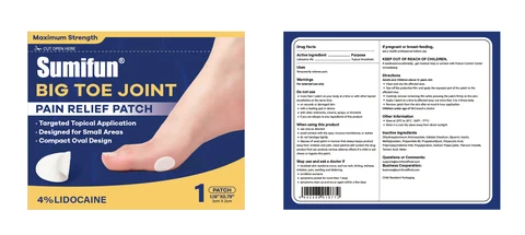 Big Toe Joint Pain Relief Patch 포장