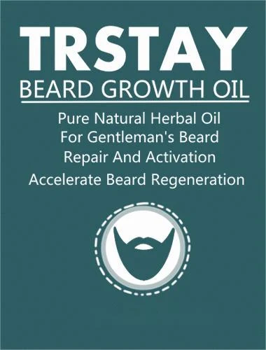 Trstay Beard Growth Oil packaging
