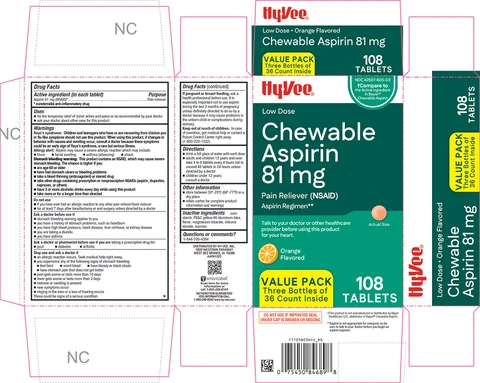 Chewable Aspirin 81 mg packaging