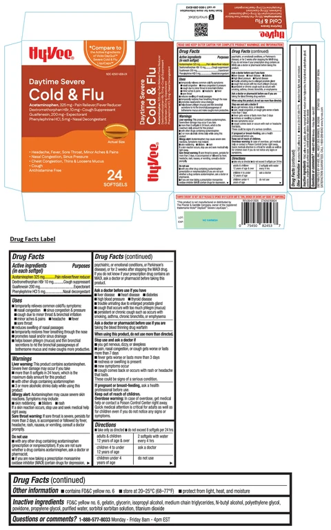 HyVee Daytime Severe Cold and Flu SOFTGEL 포장