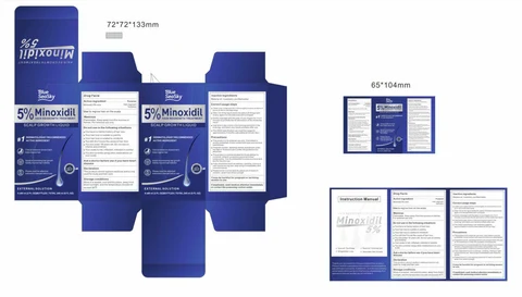 5% Minoxidil Hair Care Solution 포장
