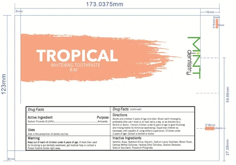 Tropical MINT dentistry packaging