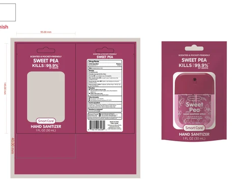Smart Care Hand Sanitizer with Pouch-Sweet Pea 포장