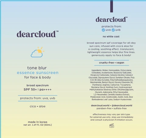 Tone Blur Essence Sunscreen packaging