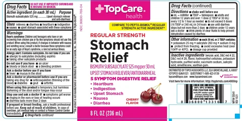 Topcare Stomach Relief cherry packaging