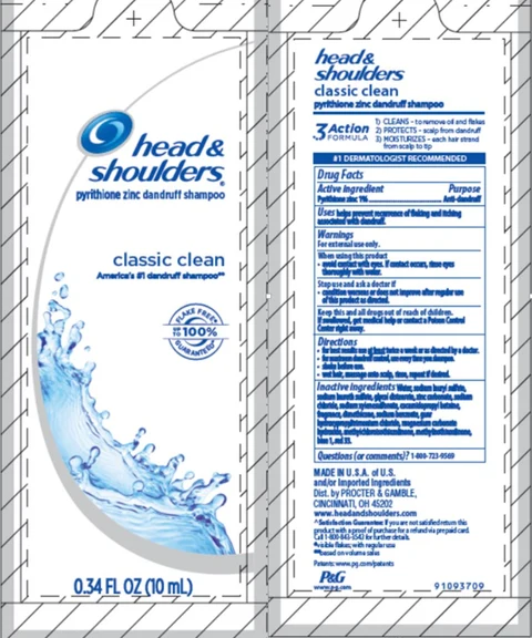 Head and Shoulders Dual SachetsClassic Clean packaging