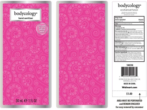 Hand Sanitizer Bodycology packaging