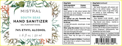 South Seas Hand Sanitizer packaging