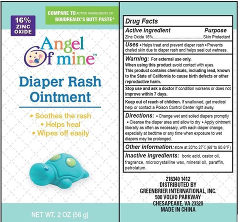 Angel of mine Diaper Rash 포장