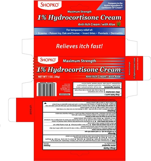 SHOPKO HYDROCORTISONE WITH ALOE 포장