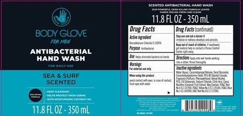Body Glove For Men Antibacterial Hand Wash Sea and Surf Scented 포장