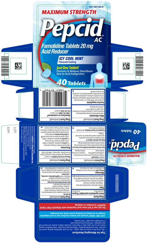 Maximum Strength PEPCID ACIcy Cool Mint 포장