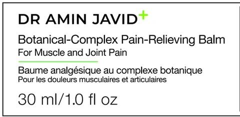 DR AMIN JAVID Botanical-Complex Pain-Relieving Balm, 30 ml/1.0 fl oz 포장