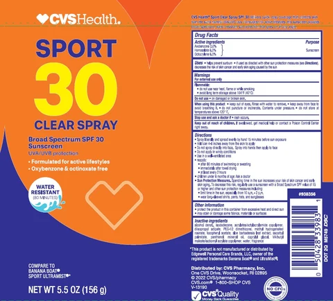 CVS Health Sport 30 Clear 포장