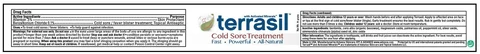 Terrasil Cold Sore Treatment packaging