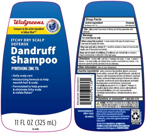 Walgreens Dandruff Itchy Dry Scalp DefenseAnti-dandruff packaging