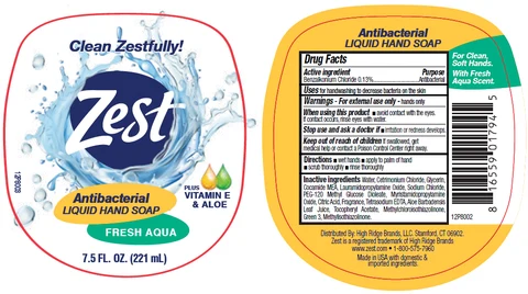 Zest Aqua Antibacterial HandZest 포장