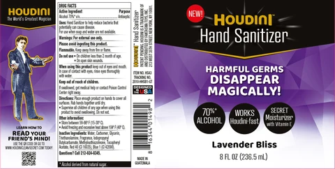 Houdini Hand Sanitizer Lavender Bliss 포장