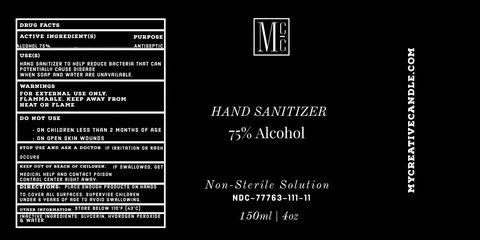 Hand Sanitizer packaging
