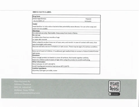 Alcohol 80% v/v Purpose: Antiseptic