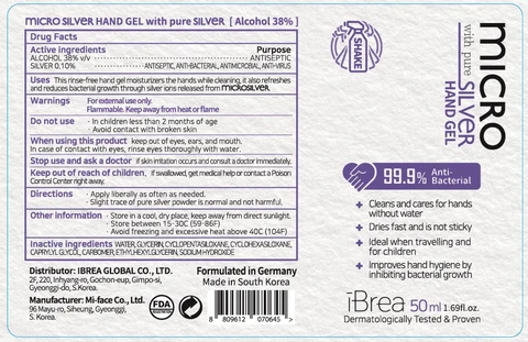 iBrea Micro Silver Hand with Pure Silver packaging