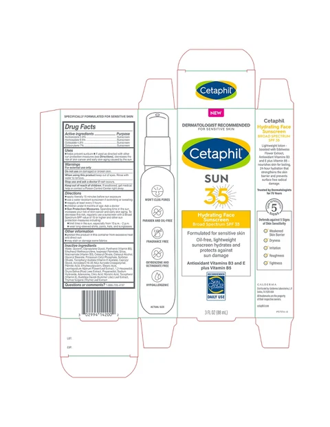 Cetaphil Hydrating Face Sunscreen SPF 35 포장